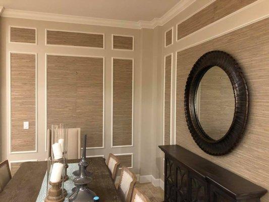 Grasscloth Wallpaper In Dining Room