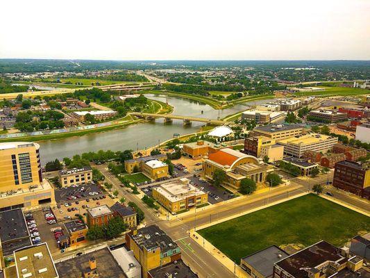 View from the Kettering Tower in downtown Dayton.