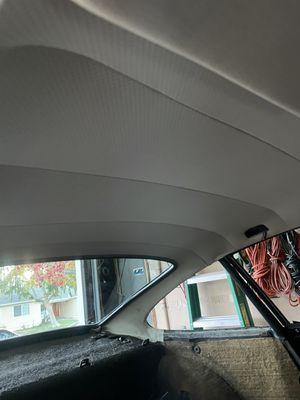 Early Porsche 911 Ivory headliner installed by Jose. Quality work in San Jose, CA