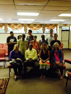 Participants in book reading and dialog on young men of color.