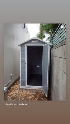 Shed assembly done by our pros here @ California Handyman