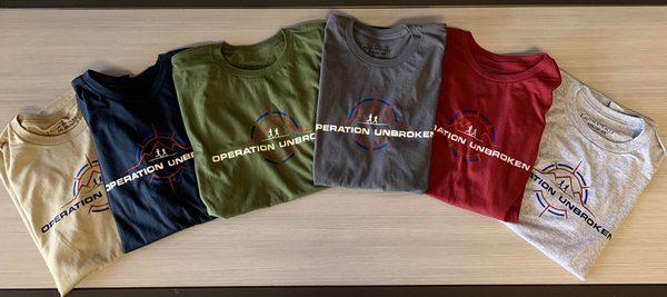 Operation Unbroken T shirts made by Authentically American