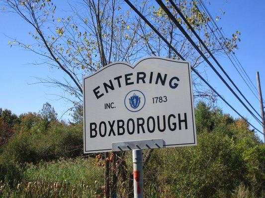 Entering Boxborough, Mass.