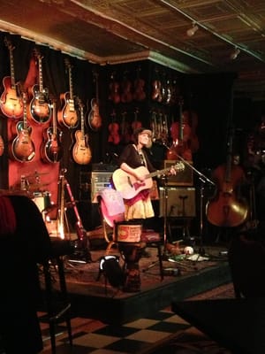 Local artist Wishbone Zoë at Luthier's