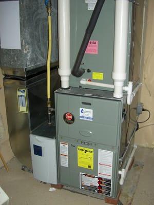 Gas furnace with a/c