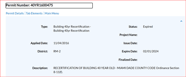 PMI Sunshine State let the 50-year recertification permit expire!