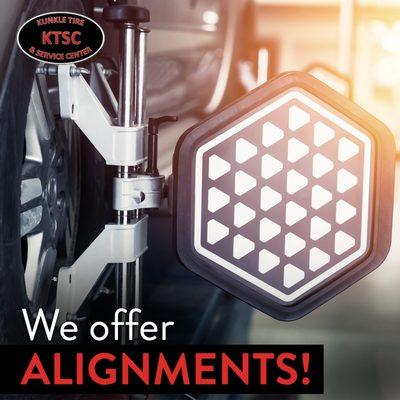 We offer alignments!