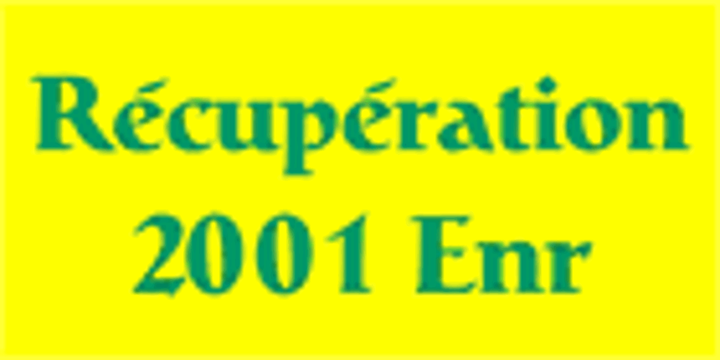 Récupération 2001 Enr